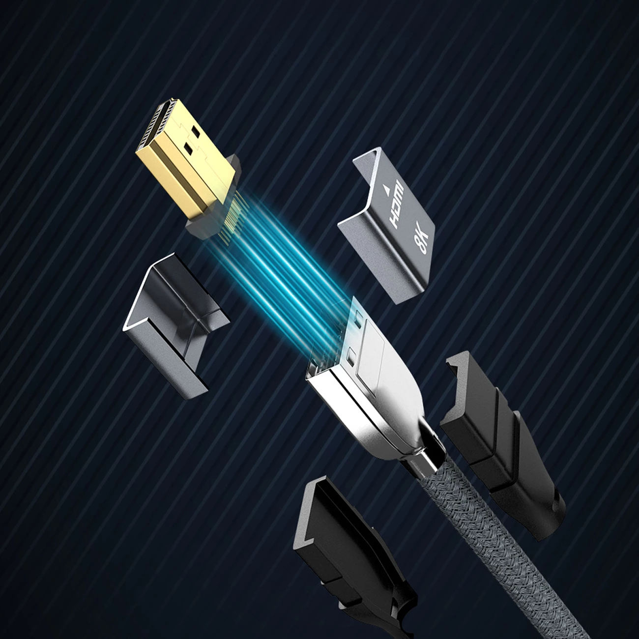 Kabllo HDMI Wozinsky WHDMI-20, 2m, 8K, 48Gbps, argjendtë