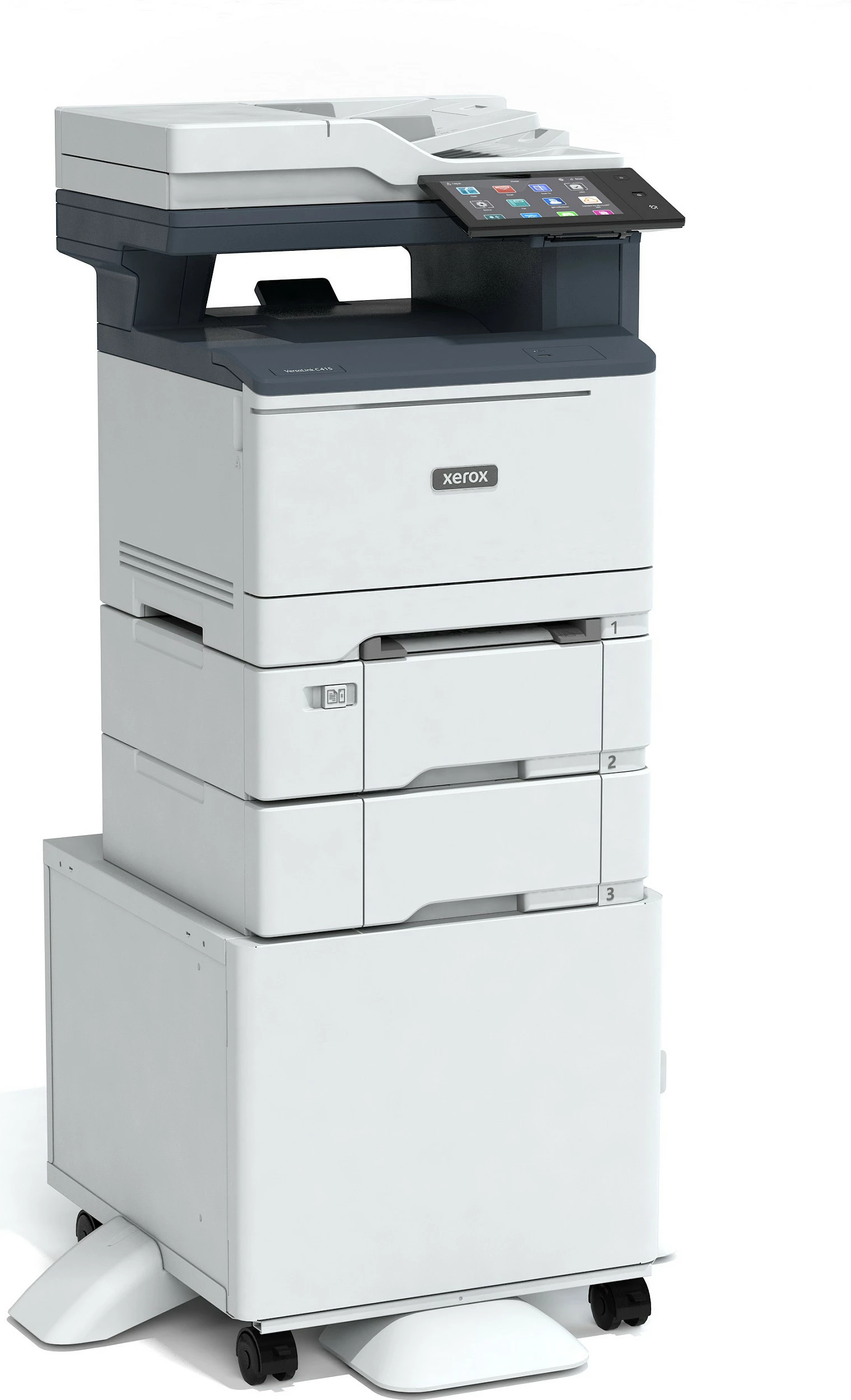 Printer multifunksional Xerox VersaLink C415DN, USB/LAN, print/scan/kopje/fax, duplex, gri/blu