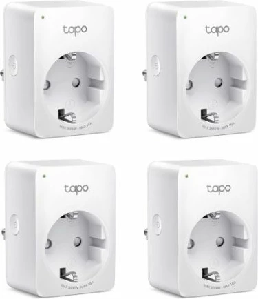 Prizë smart Wi‑Fi TP-LINK Tapo P110, monitorim energjie, 16A, e bardhë, 4-pack