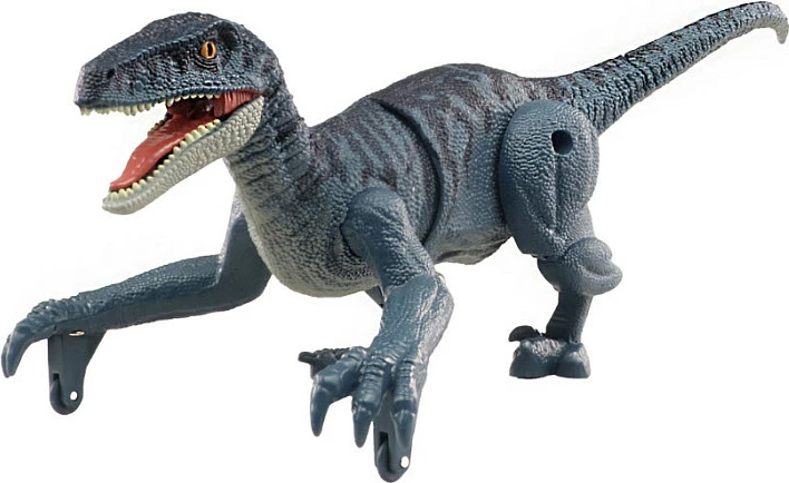 Lodër dinosaur AMEWI 40010 Velociraptor me kontroll 2.4 GHz, drita dhe tinguj, LiPo 100 mAh, gri