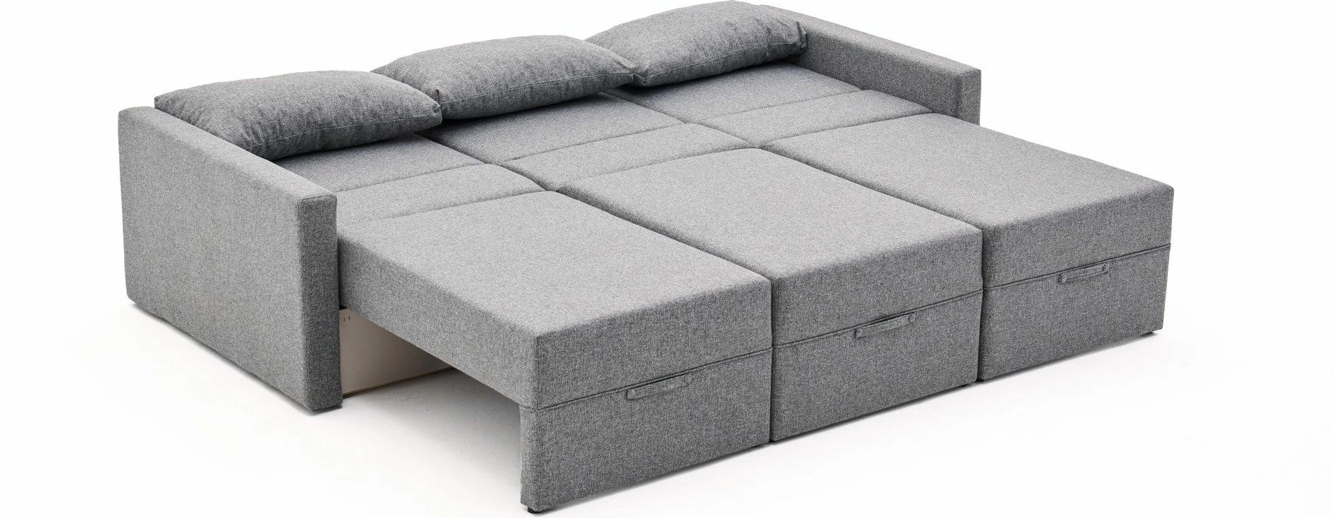 Divan-krevat treshe, Atelier del Sofa, Saros, gri