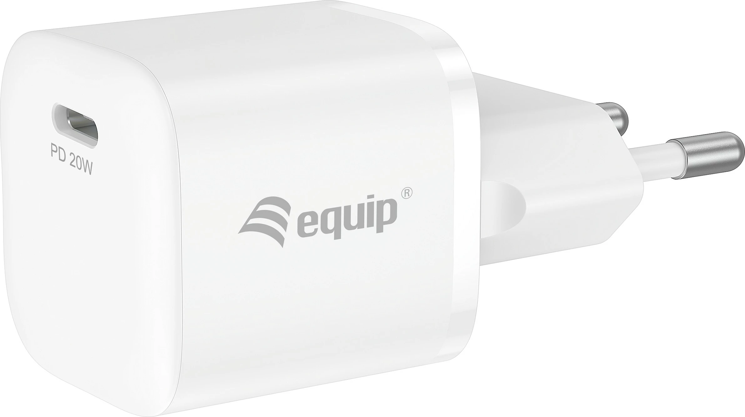 Karikues muri EQUIP USB-C PD3.0, 20W, 1 port, paketim 25 copë, i bardhë