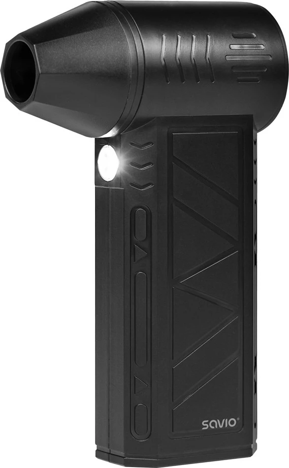 Fryrës pa kabllo mini, Savio, MD-01 (SAVMD-01), 4000 mAh, deri 100000 RPM, USB-C, dritë LED, 3 shpejtësi + Turbo, e zezë