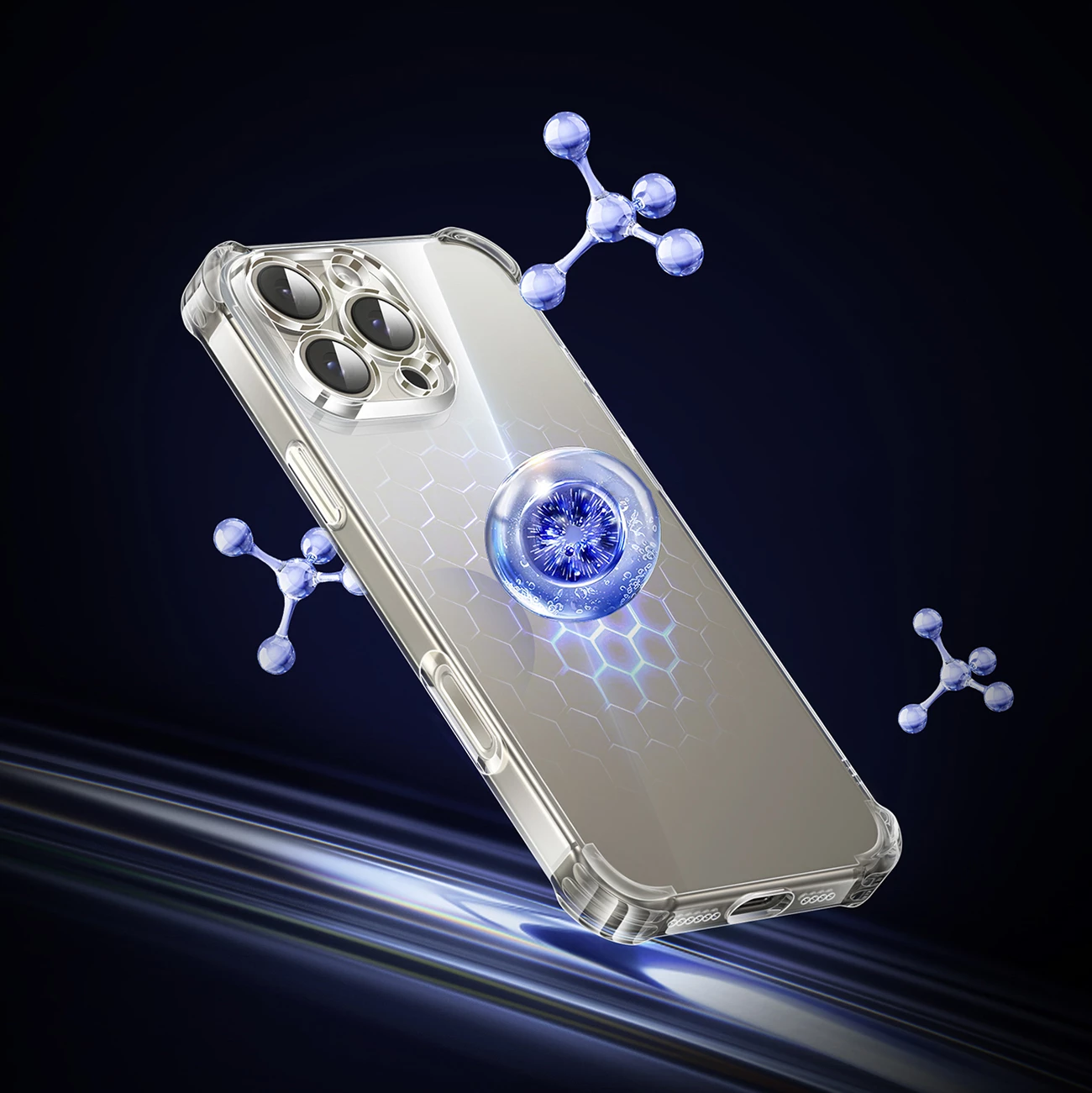 Mbështjellës Ugreen Bright Cushion CA101 për iPhone 16 Pro, transparent