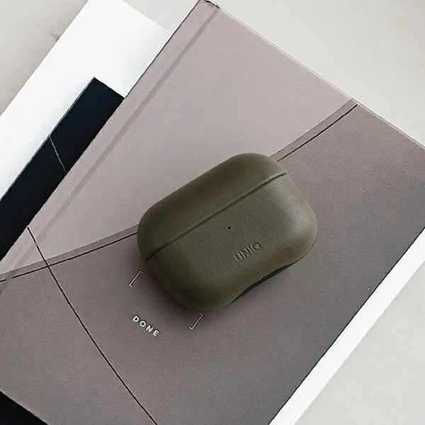 Mbështjellës UNIQ Terra për AirPods Pro, lëkurë natyrale, Kuq