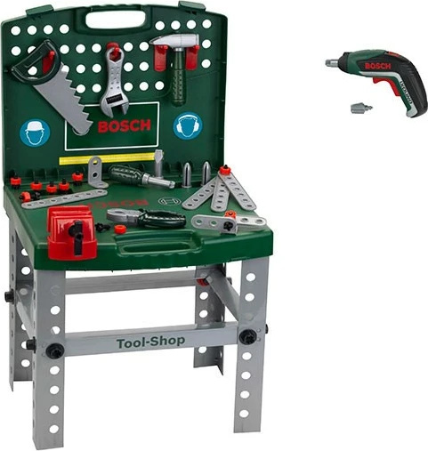 Set lodrash punëtorie Klein Bosch Toolbox me kaçavidë elektrike, Jeshile