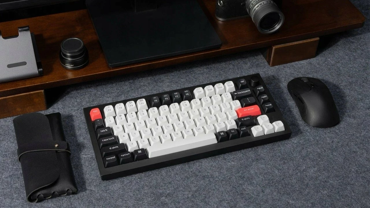 Tastierë mekanike Keychron Q1 HE QMK/VIA 75% wireless, Gateron Double-Rail Magnetic Nebula (Q1H-M1), RGB, e zezë