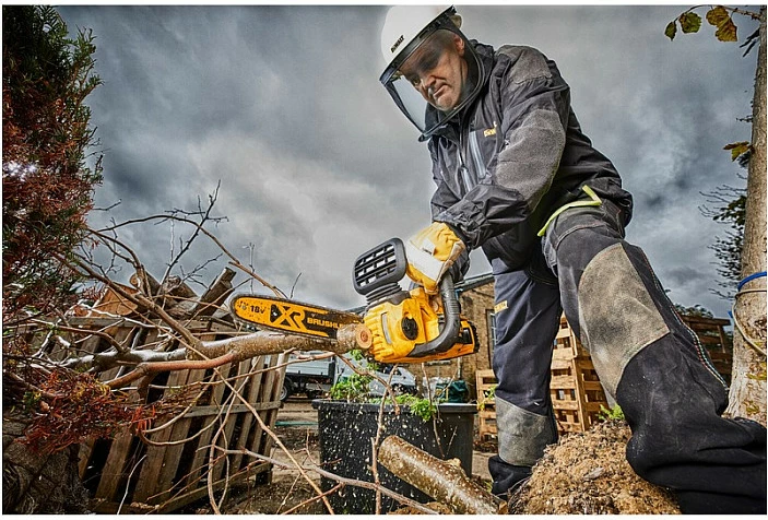 Sharrë elektrike DeWALT DCM565N-XJ, 30 cm, bateri 5 Ah, zi-verdhë