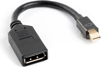 Kabllo Mini-DisplayPort në DisplayPort, 0.12m, e zezë
