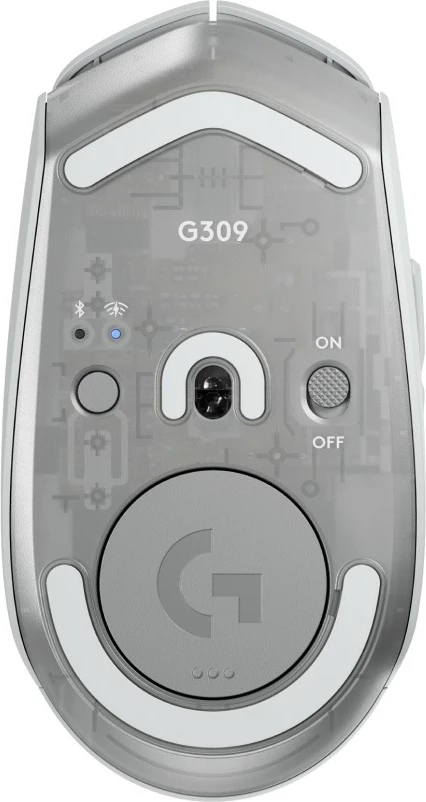 Maus Logitech G 910-007207, Optik, RF Wireless + Bluetooth, 2560 DPI, Bardhë