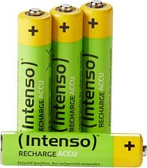 Bateri të rikarikueshme Intenso AAA NiMH 850 mAh, 4 copë, 1.2V, jeshile/verdhë
