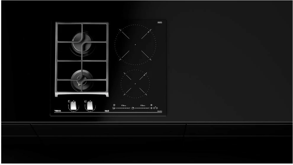 pllakë gatimi hibride gaz+induksion TEKA JZC 64322 ABN BK (E4) 60 cm 4 zona, e zezë