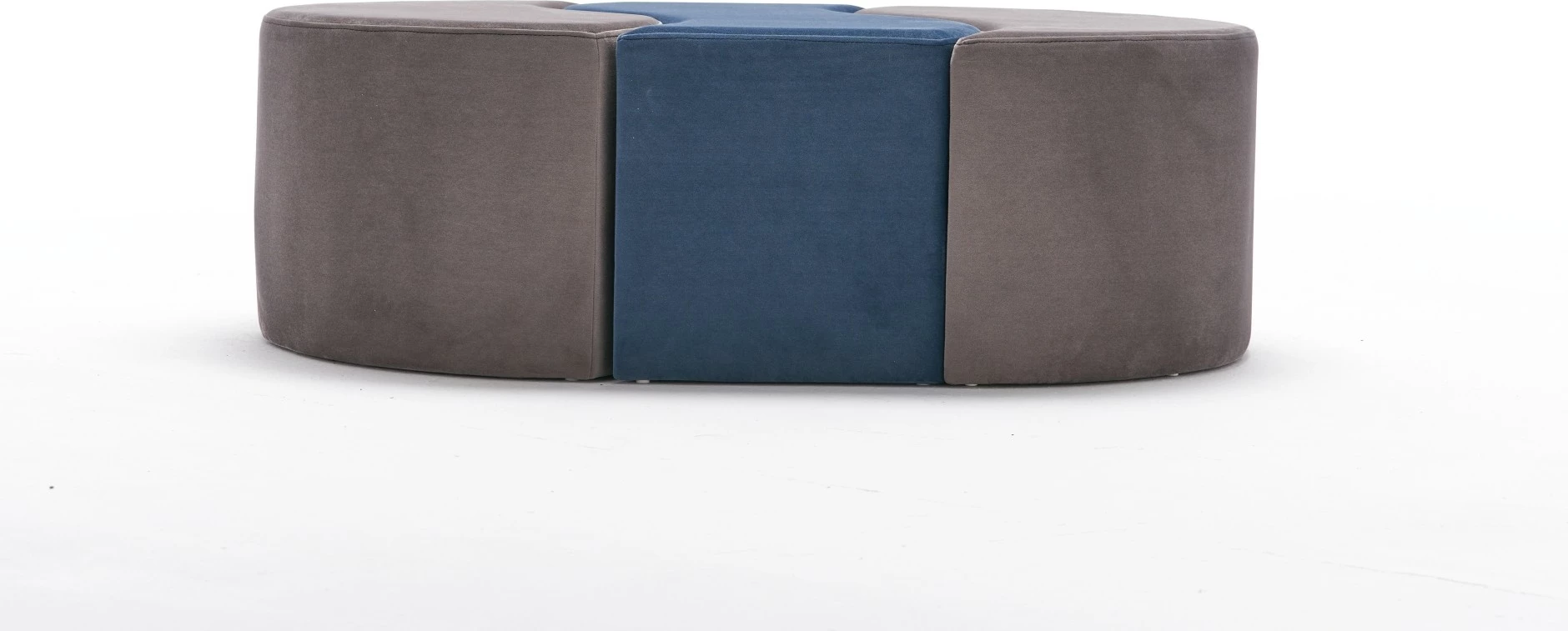 Puf Atelier del Sofa Alya, ngjyrë mink dhe kaltër