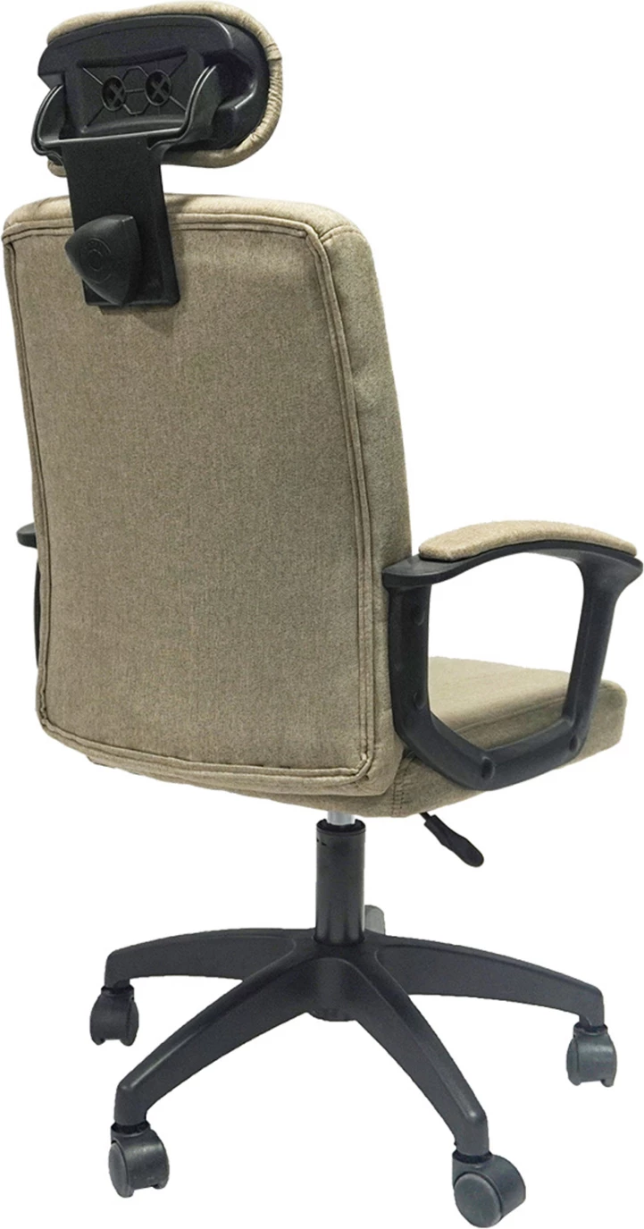 Karrige zyre NIMBLE FH1199.13, pëlhurë kaki, kornizë dhe bazë najloni e zezë, 51x61x130H cm