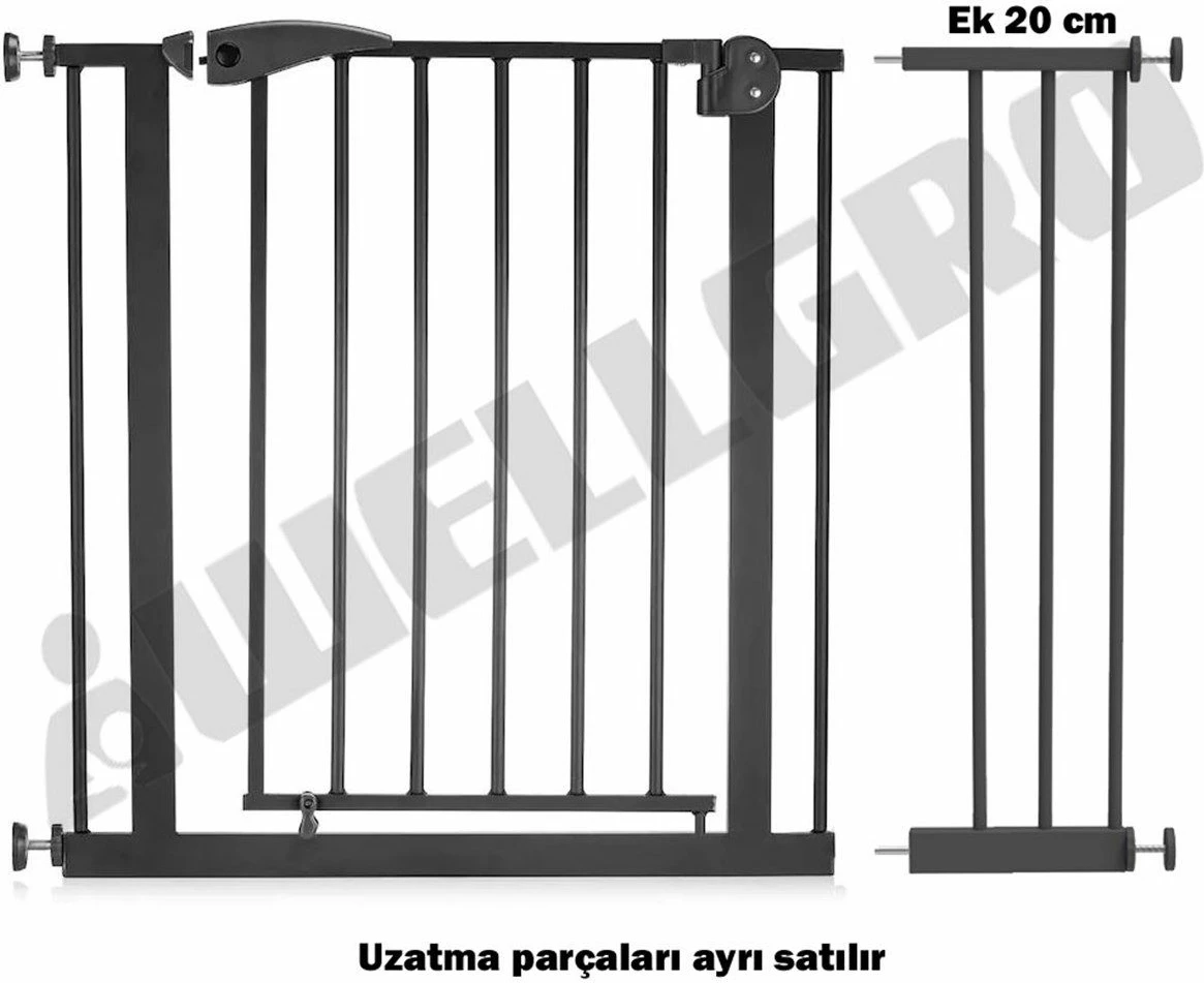 Set portë sigurie për fëmijë, ngjyrë e zezë, Evila Originals, 20 cm