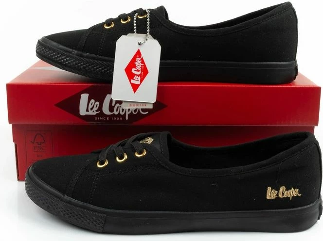 Atlete femra Lee Cooper slip-on ballet flats, të zeza [Madhësia: 39]