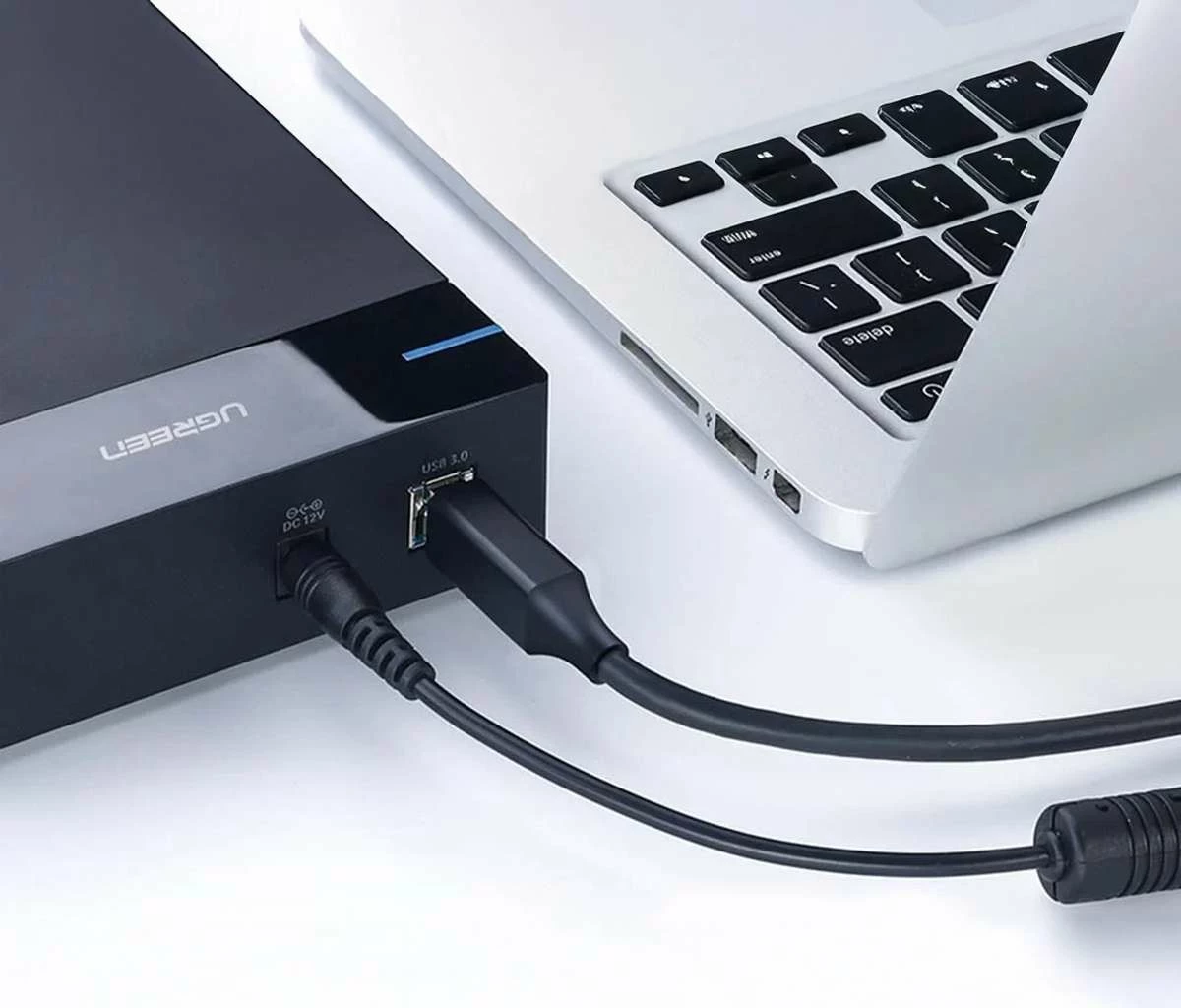 Kabllo printeri Ugreen US210 10372, USB-A në USB-B, 2m, e zezë