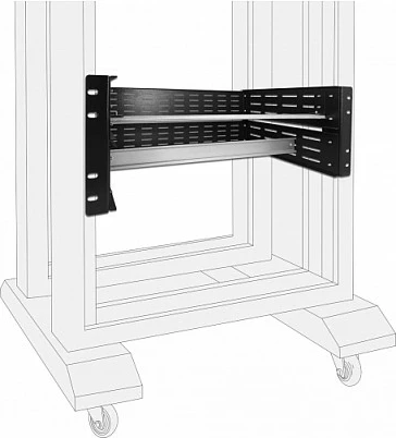 Kllapë shine DIN DeLOCK 19" 4U për rack, metal, e zezë