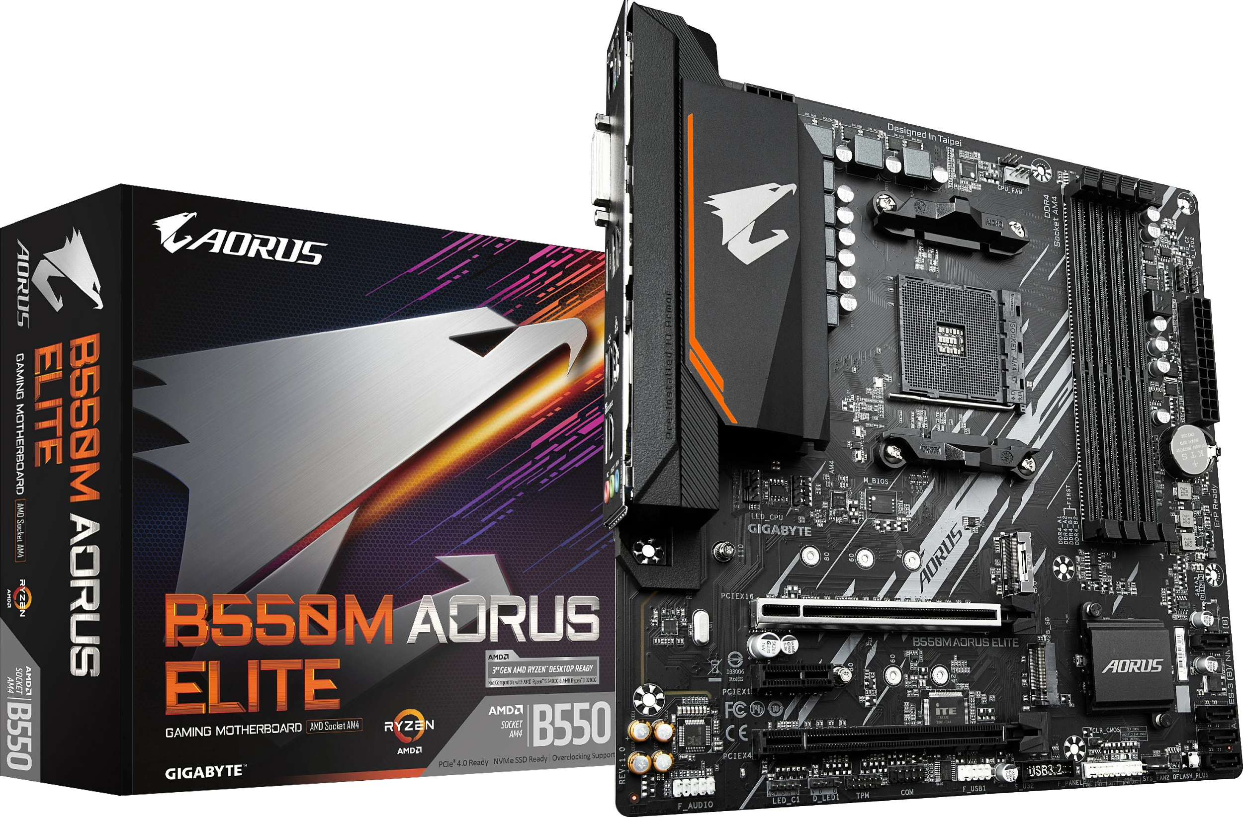 Pllakë amë Gigabyte B550M AORUS ELITE mATX