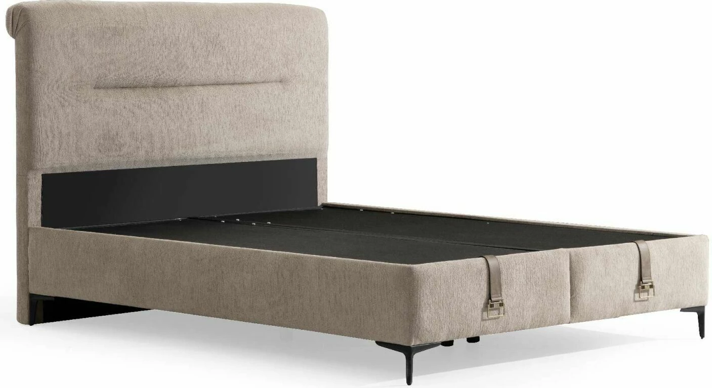Bazë dhe mbështetëse krevati dopio, Skye Decor Mia, 160x200, ngjyrë kafe e çelët