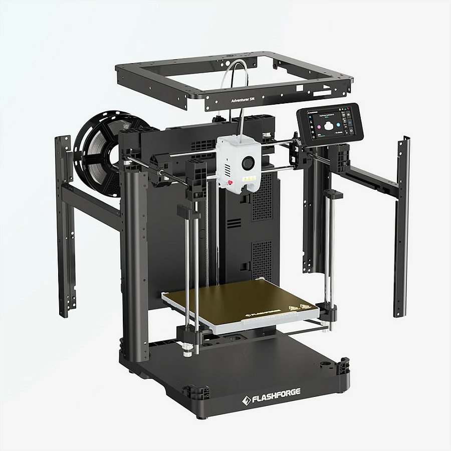 Printer 3D Flashforge Adventurer 5M, FFF, ekran me prekje, Wi‑Fi/Ethernet, e zezë