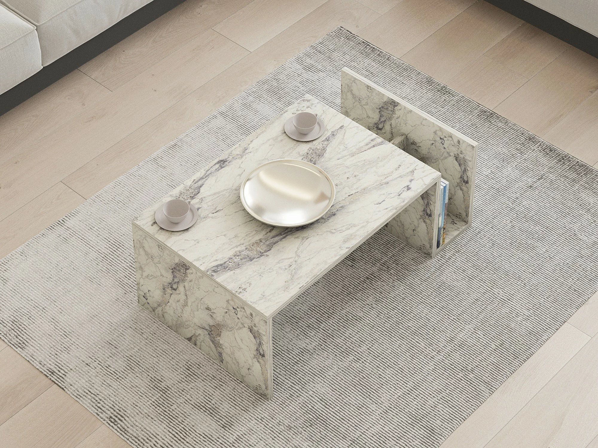 Tavolinë kafeje Hanah Home, Memo - Freesia Marble