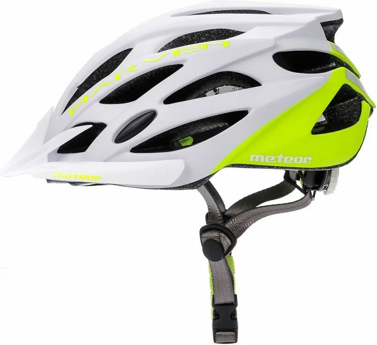 Helmetë biçiklete Meteor Marven 24786-24788, bardhë/jeshile [Madhësia: Standarde]