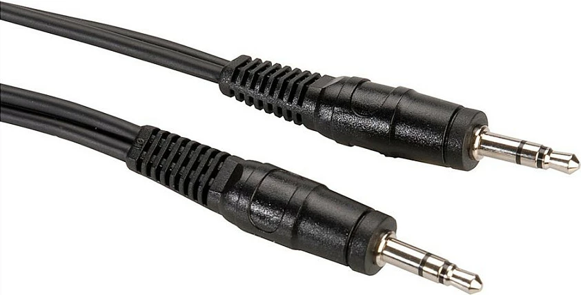 Kabllo audio ROLINE 3.5mm, mashkull-në-mashkull, 1 m, e zezë