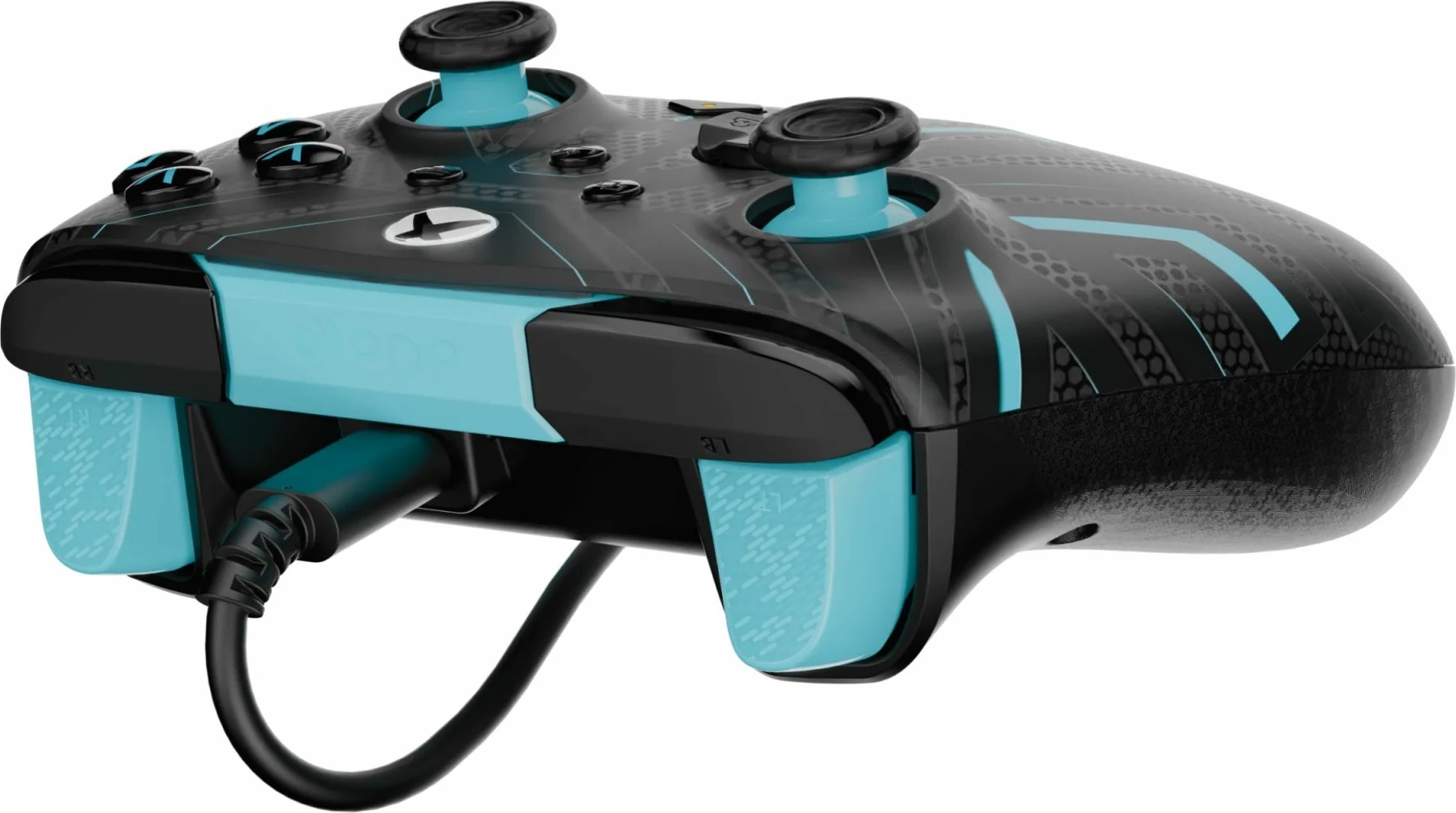 Kontrollor me kabllo PDP REMATCH për Xbox, USB-C 2.4 m, Titan Steel Glow in the Dark
