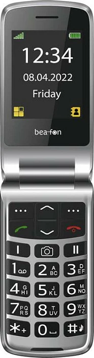 Celular me kapak bea-fon SL605, 2.4", Bluetooth, USB-C, me bazë karikimi, i zi