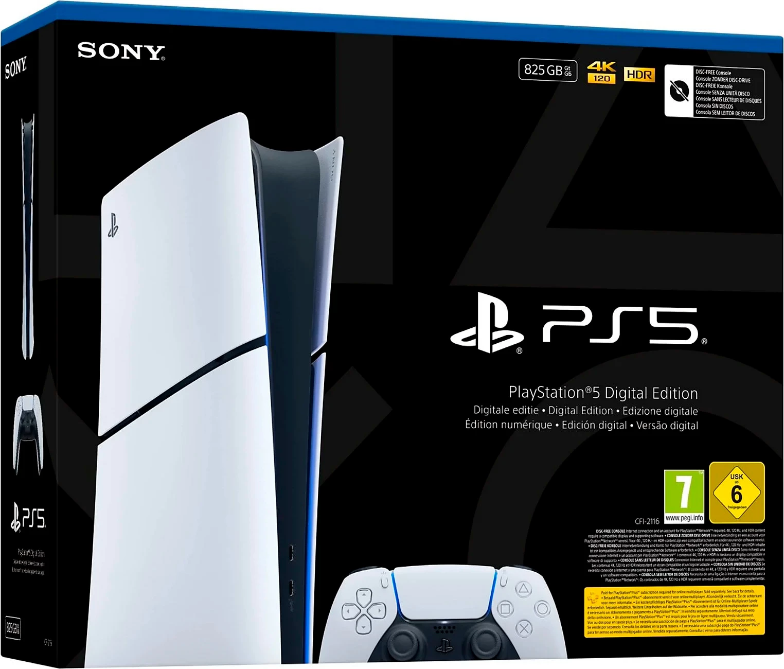 Konzolë Sony PlayStation 5 Digital Edition 825GB bardhë