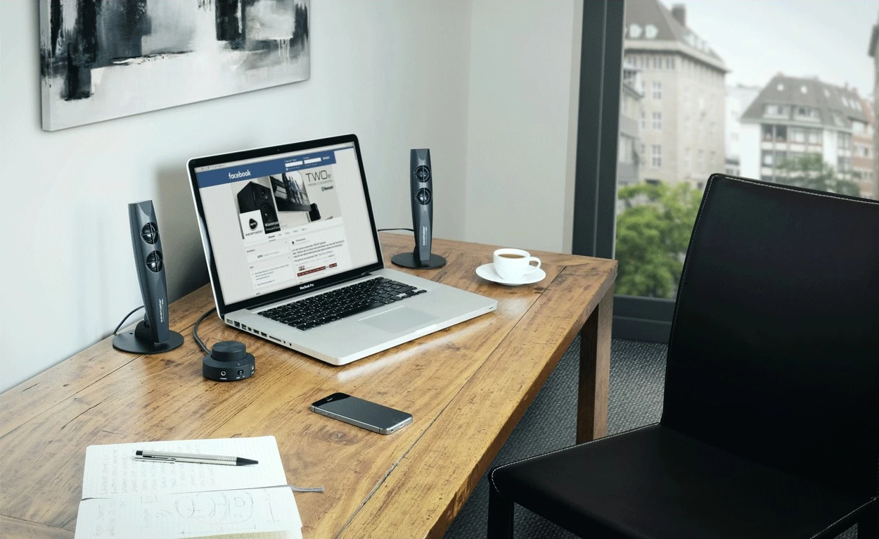 Sistem zëri 2.1 Wavemaster Stax BT, Bluetooth, universal, i zi