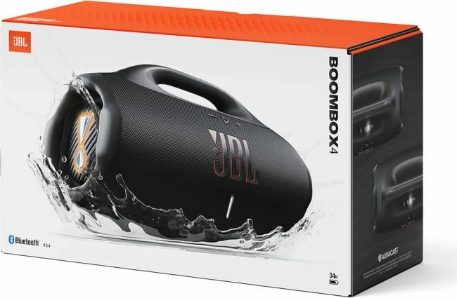 Altoparlant portativ Bluetooth JBL Boombox 4, AI Sound Boost, IP68, deri 34 orë, e zezë