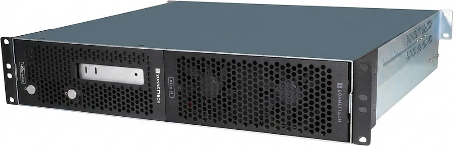 Kasë rack 2U Sonnet xMac mini (2024+) me Echo III Module, e zezë