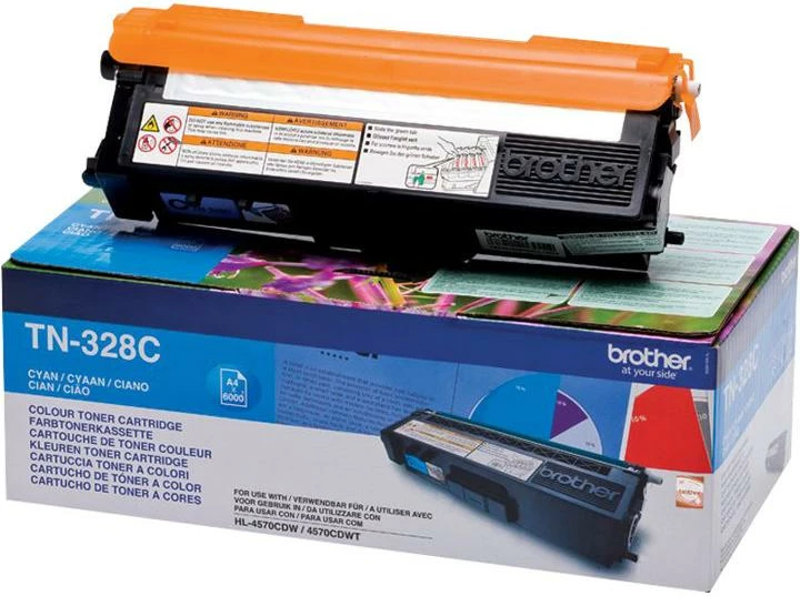 Toner Brother TN-328C kapacitet i lartë 5500-8800 faqe cian