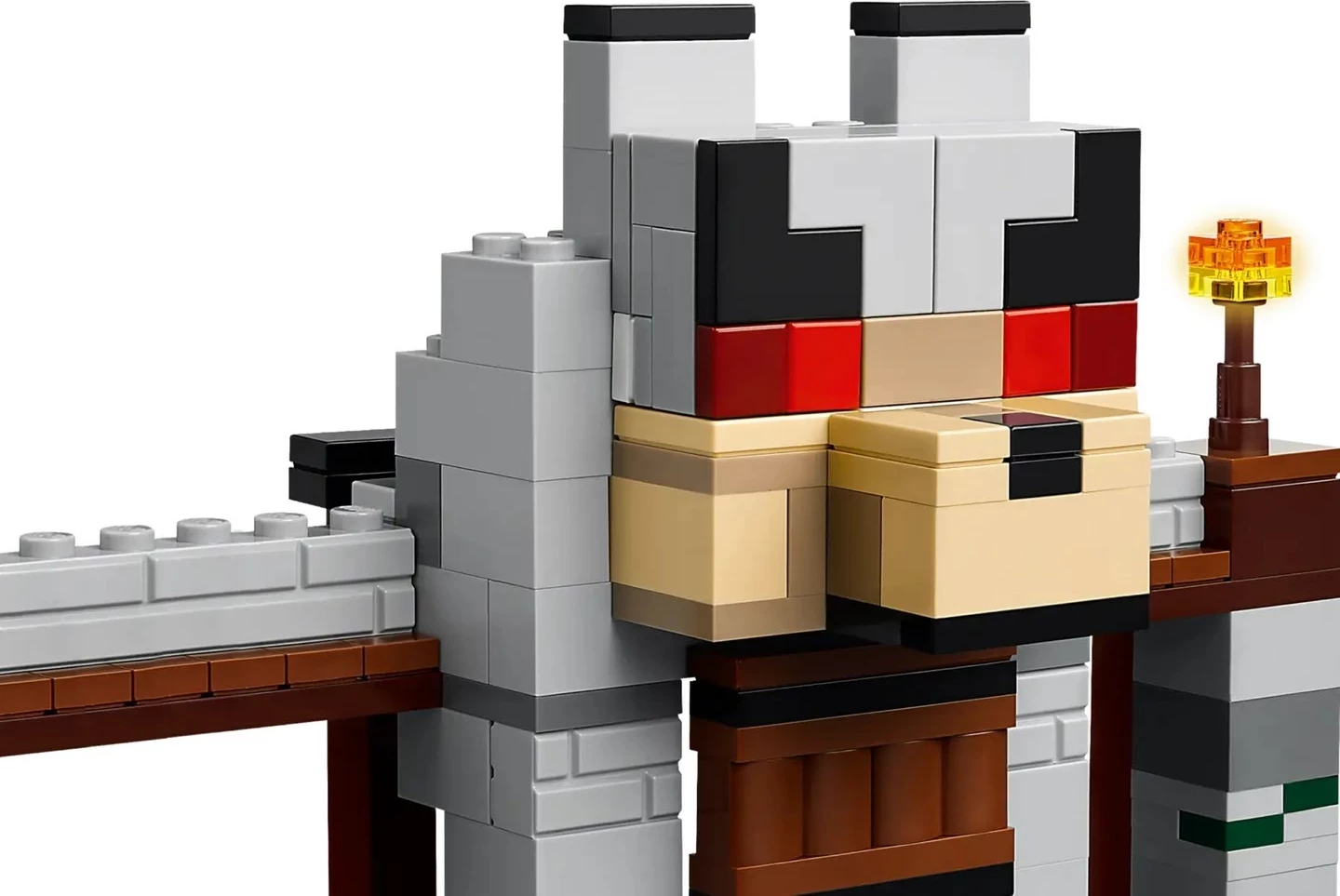 Set LEGO Minecraft 21261 The Wolf Stronghold, 312 pjesë, 3 minifigura