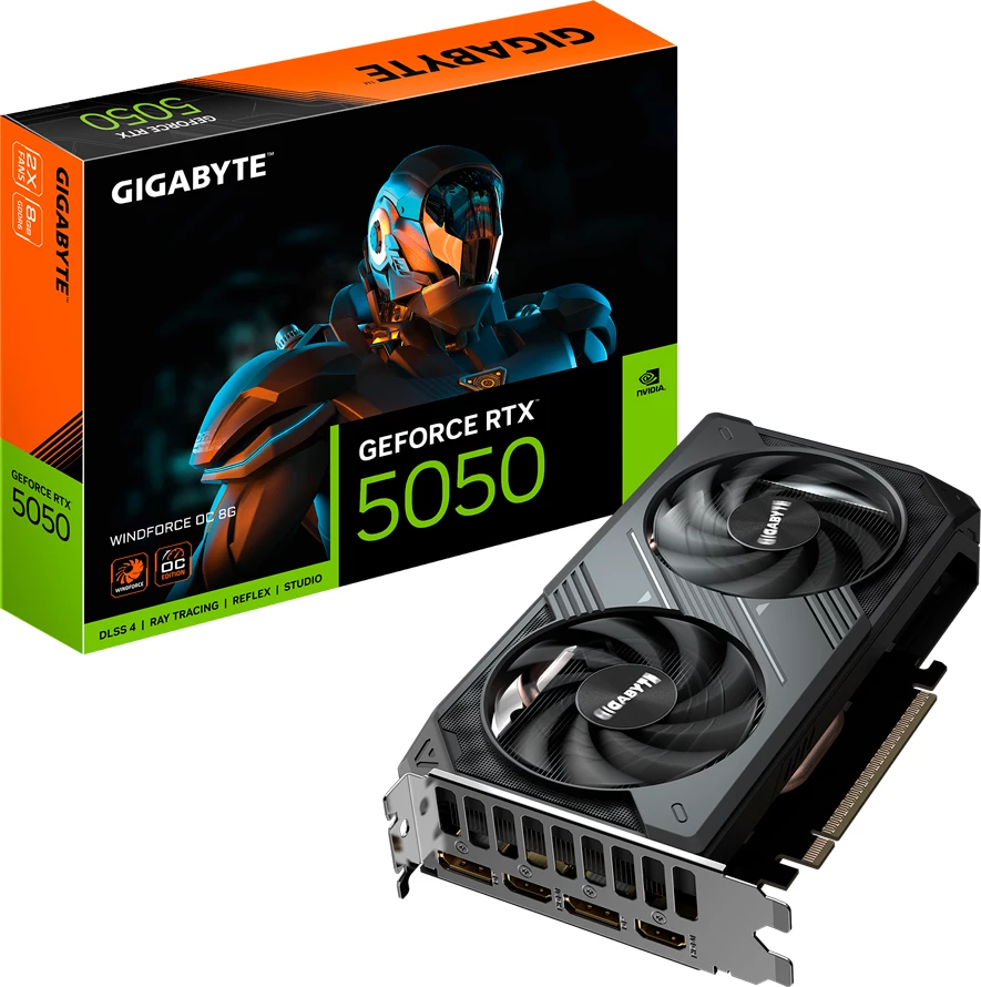 Kartelë grafike GIGABYTE GeForce RTX 5050 WINDFORCE OC 8G 8GB GDDR6 128-bit PCIe 5.0
