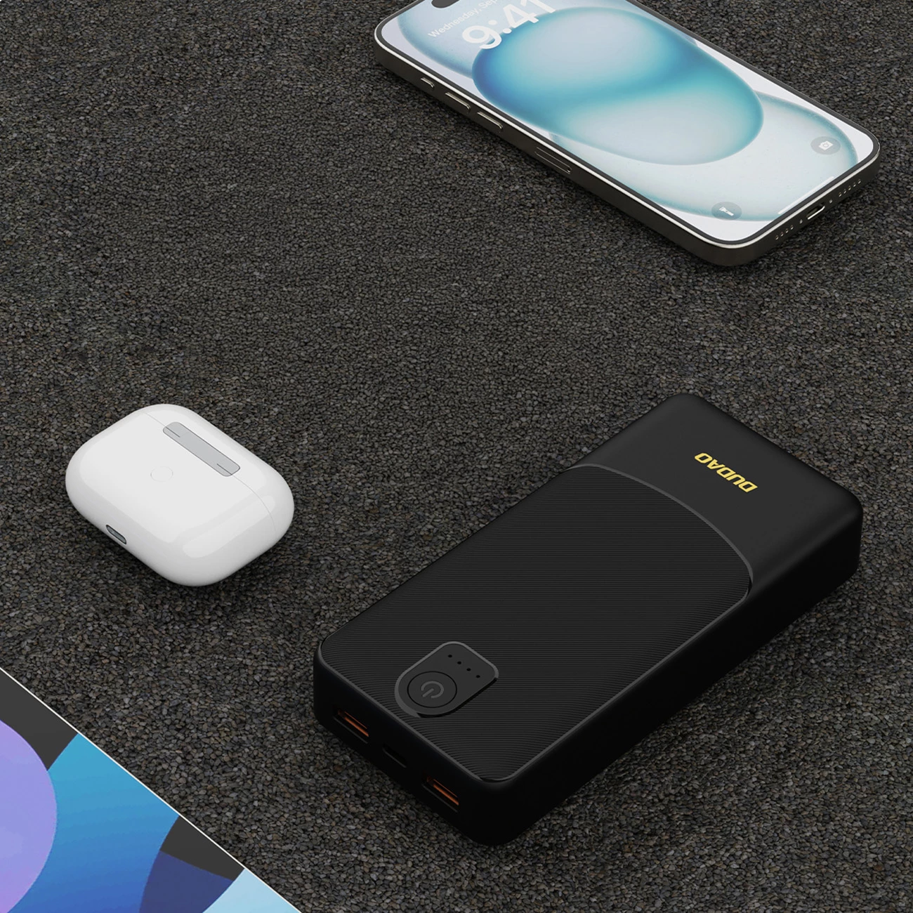 Power bank Dudao K10Pro 20000mAh 2x USB-A 2.4A (10W), e zezë, në kuti