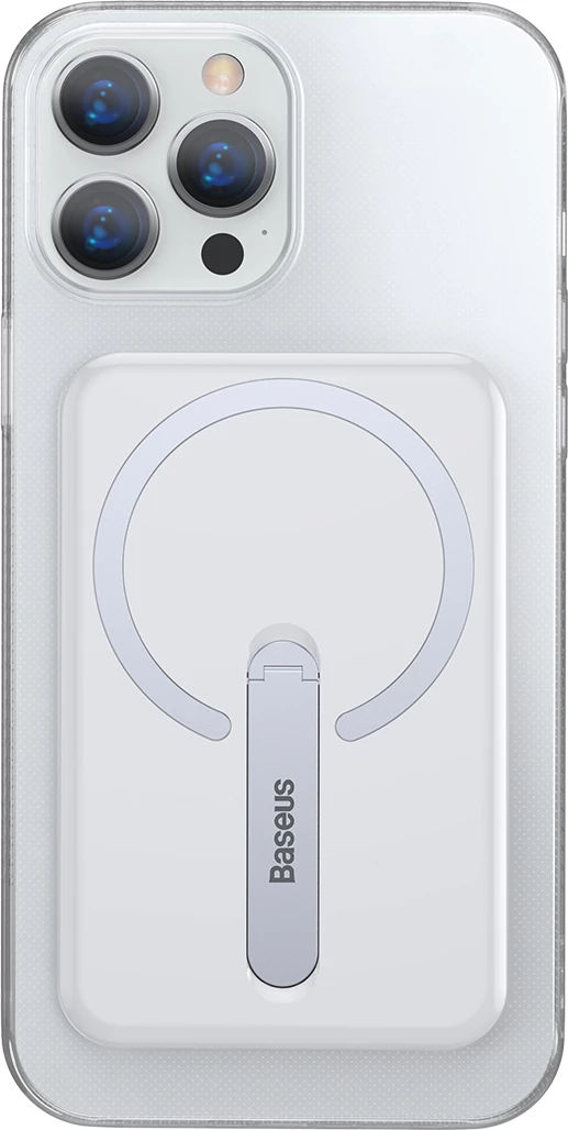 Mbështjellës magnetik Baseus për iPhone 13 Pro 6.1" (2021), me mbajtëse, Transparent