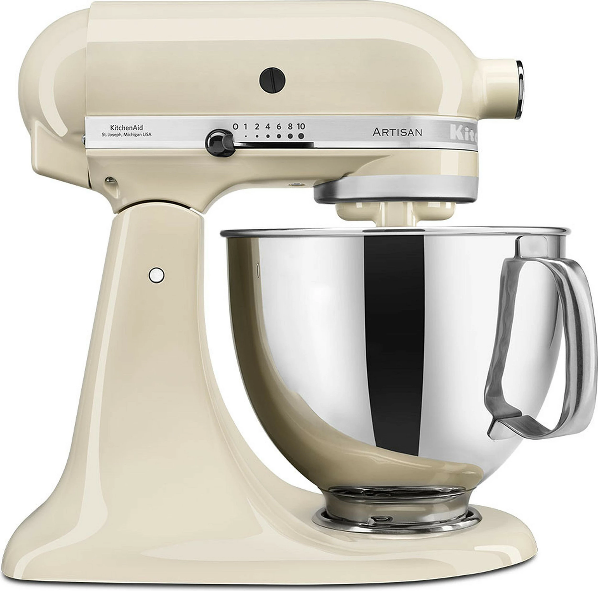 Mikser stacionar KitchenAid Artisan 4.8L, 300W, 10 shpejtësi, Almond Cream