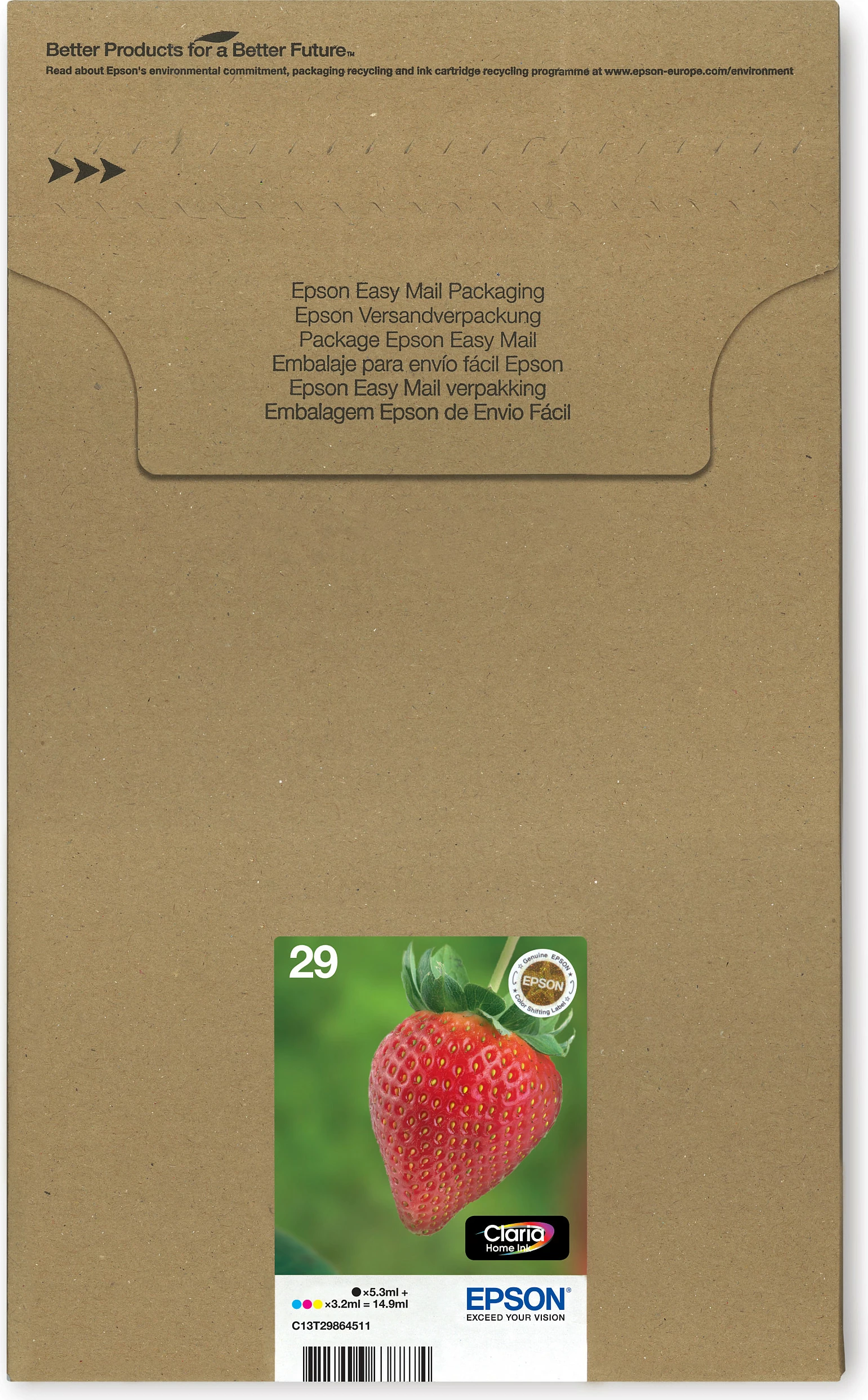 Kartusha boje Epson 29 Strawberry Claria Home Ink, multipack 4 (C13T29864511)