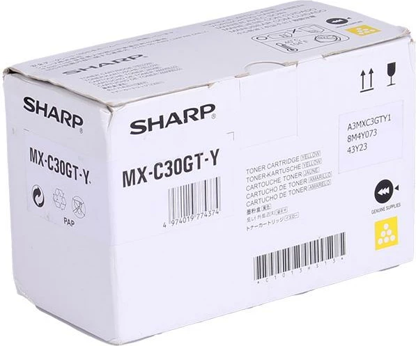 Toner Sharp MXC30GTY, rendiment 5,500-8,800 faqe, i verdhë, 1 copë