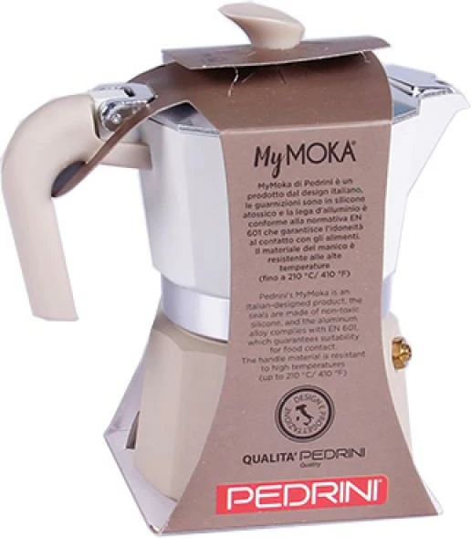 kafetiere moka, Pedrini, MyMoka 02CF168 Color 2025, 3 filxhanë, alumin i lyer, shumëngjyrëshe