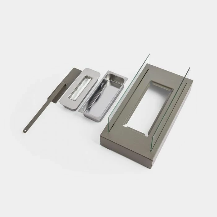 Oxhak tavoline me bioetanol VONHAUS Rectangular, 35 x 18 x 14.5 cm, beton gri