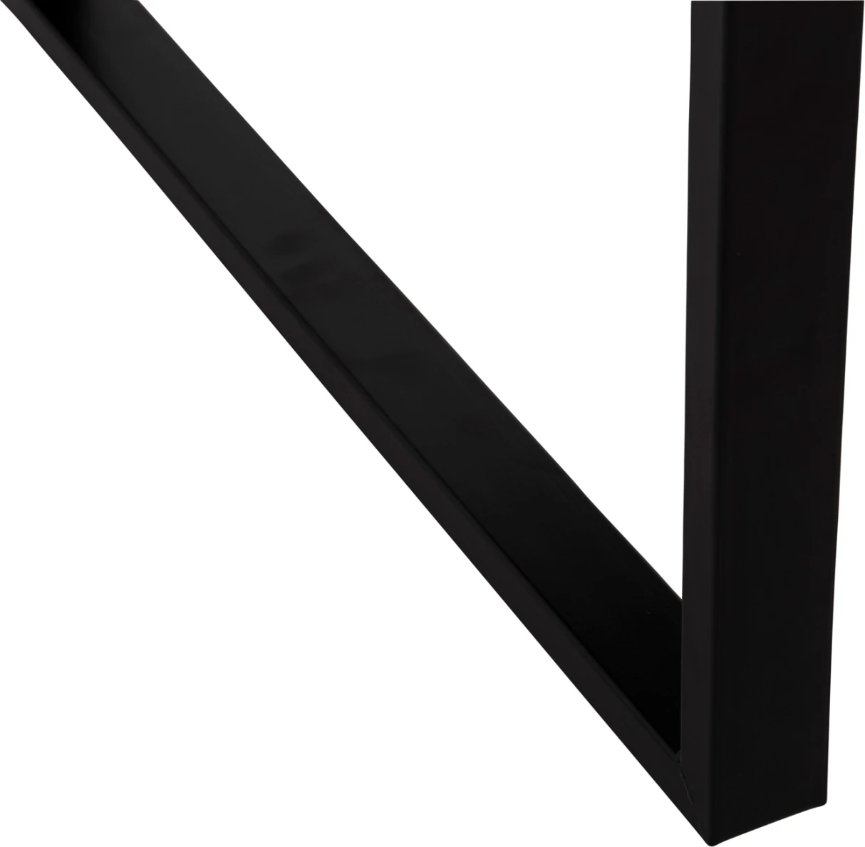 Tavolinë kafeje, FH9585.01, sipërfaqe tavoline MDF, ngjyrë mermeri të zi, bazë metalike e zezë, 120x60x46H cm