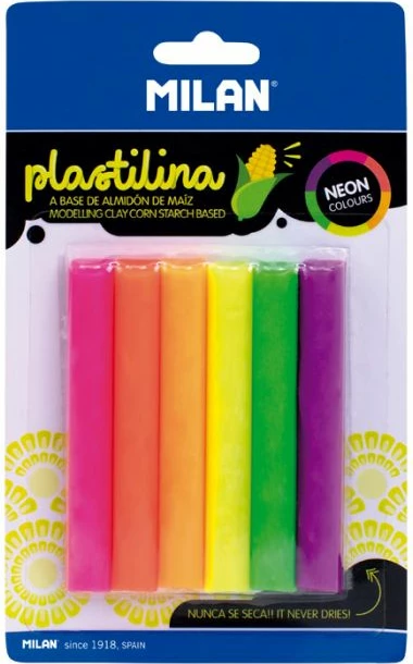 MILAN PLASTELINA NEON 70GR 914706N