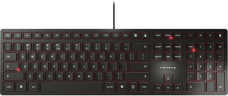 Tastierë Cherry KC 6000 Slim, USB, QWERTY US, e zezë