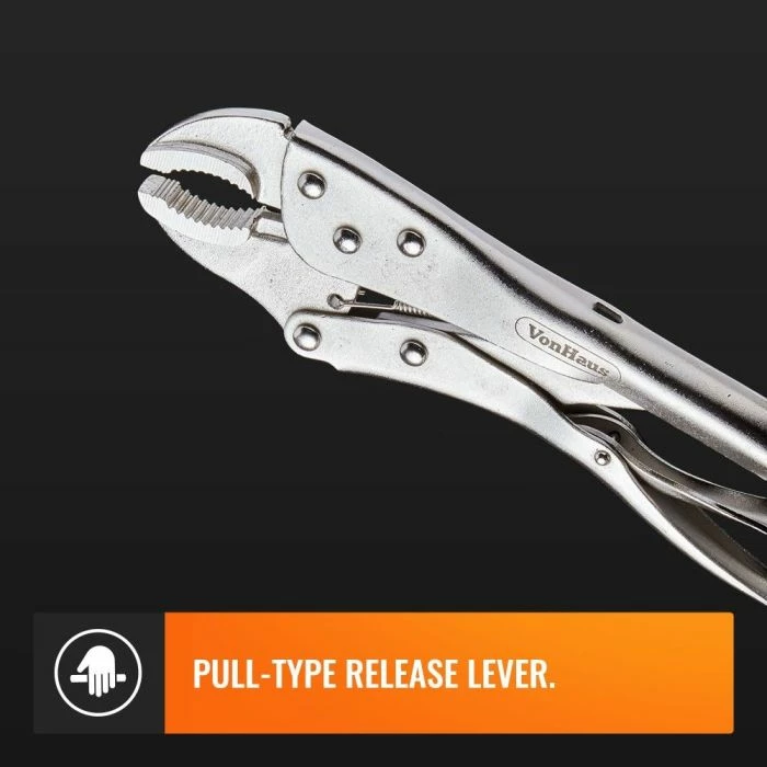 Set pinca bllokuese VONHAUS 3500142 5 copë (125–250 mm), argjendtë, me çantë të zezë