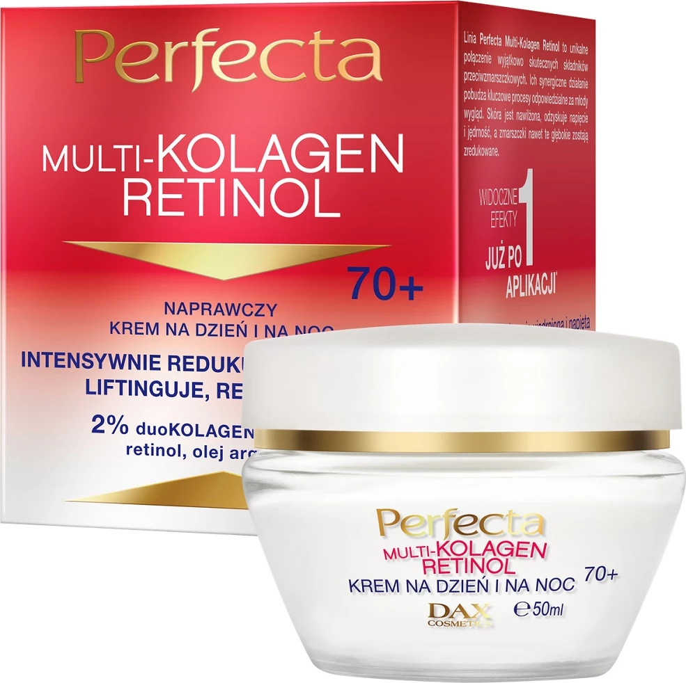 Krem për fytyrë për femra Perfecta Multi-Collagen Retinol Repair Day and Night Cream 70+, 50ml