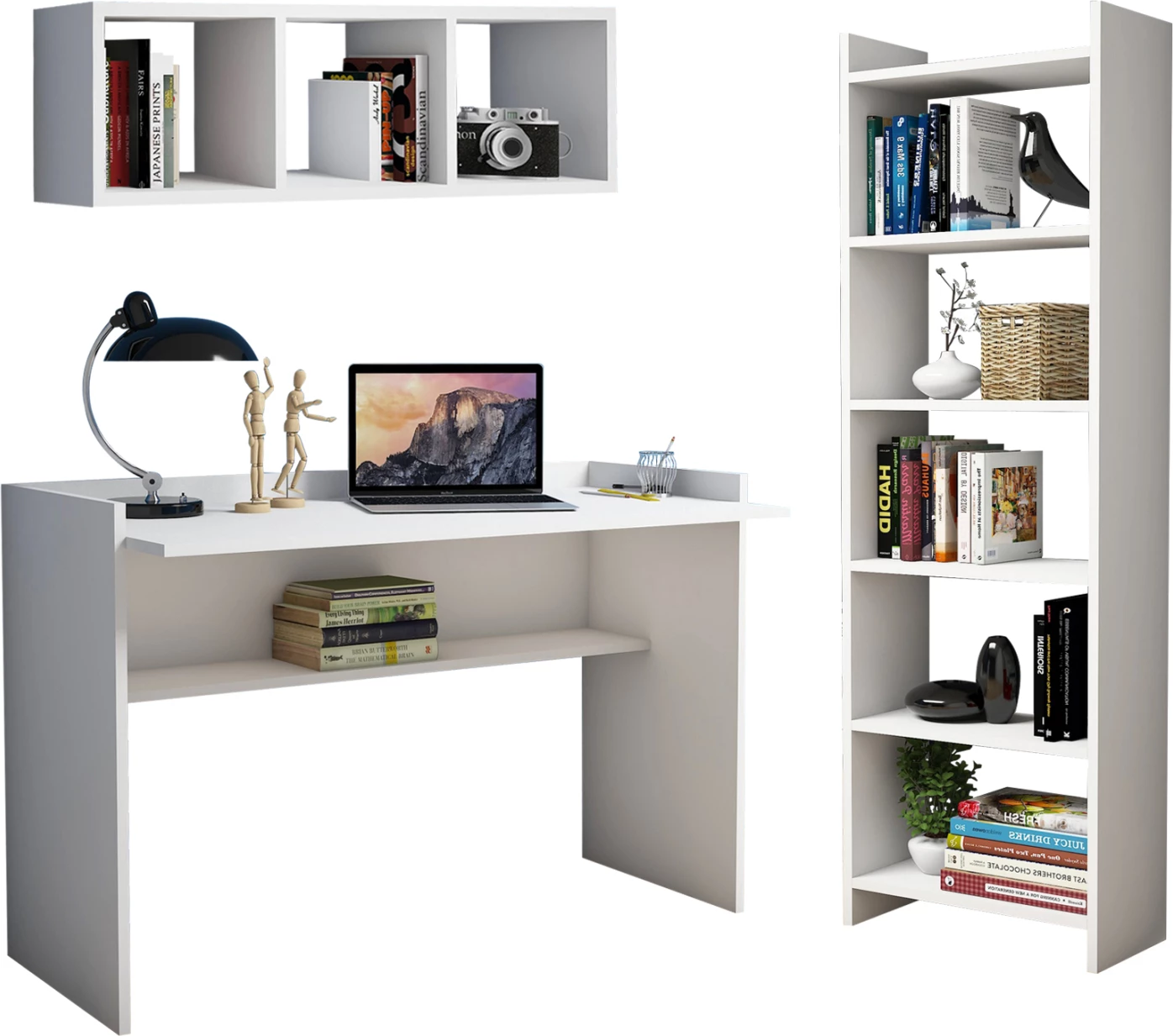 Kompozim zyre FH11776.11 3PCS melaminë ngjyrë bardhë